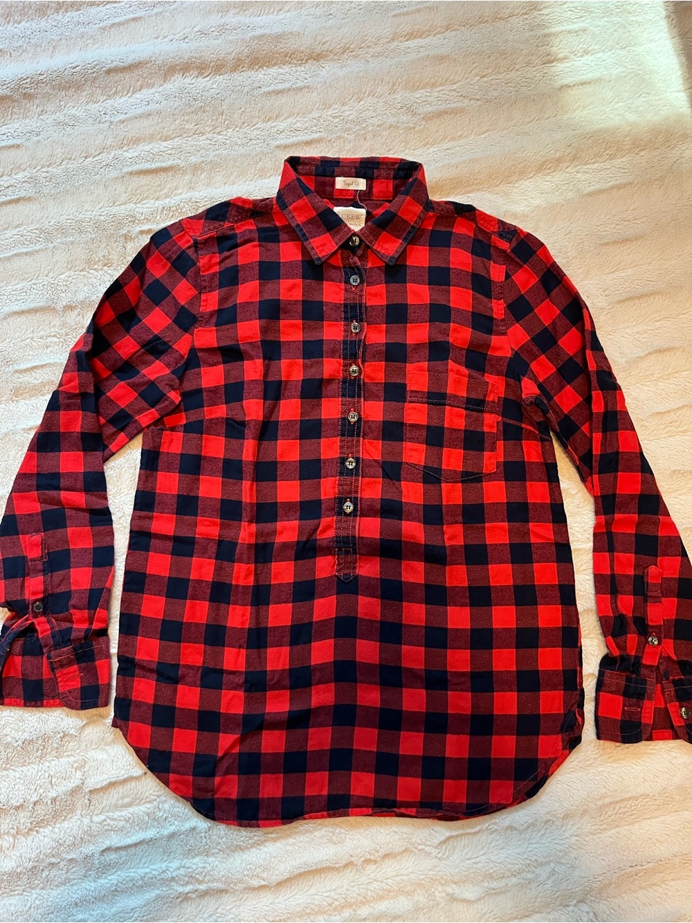 J. Crew Buffalo Plaid flannel petite XS